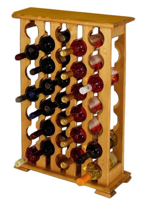 Dřevěný stojan na víno 8068C