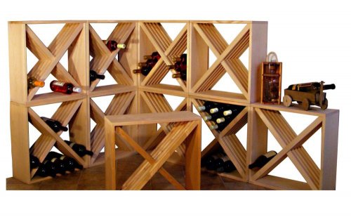 Dřevěný regál na víno 8073