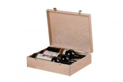 Dřevěná krabička na víno 912300