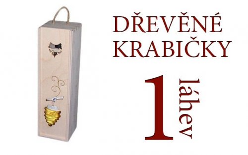 Dřevěné krabičky na 1 láhev
