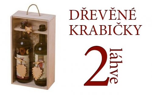Dřevěné krabičky na 2 láhve