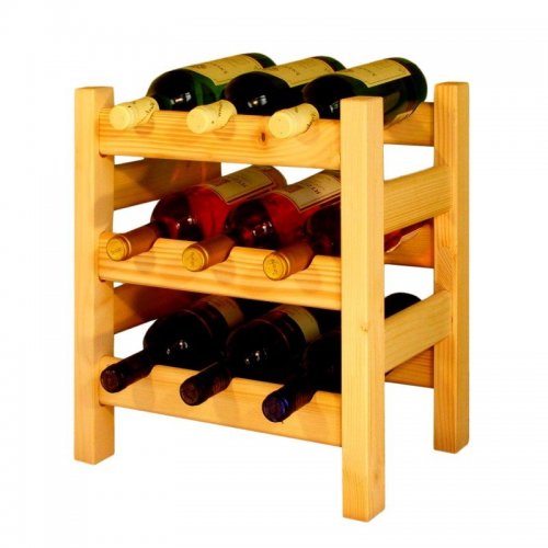 Dřevěný regál na víno 8033A