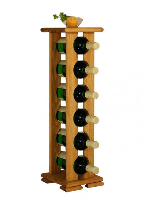 Dřevěný stojan na víno 8068A