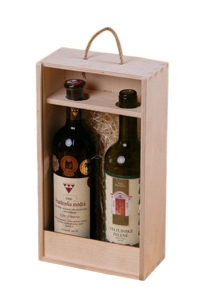 Dřevěná krabička na víno 95204