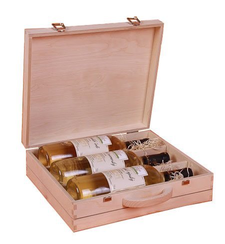 Dřevěný kufr na víno 92300